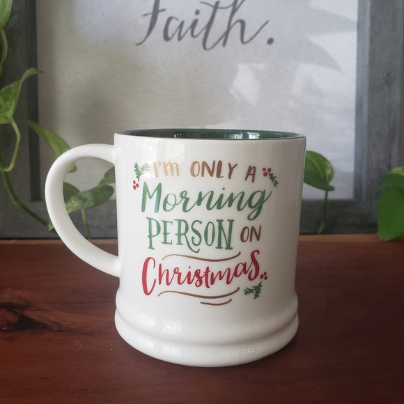 Threshold Christmas mug NEW "Im only a morning person on Christmas" - Picture 3 of 11